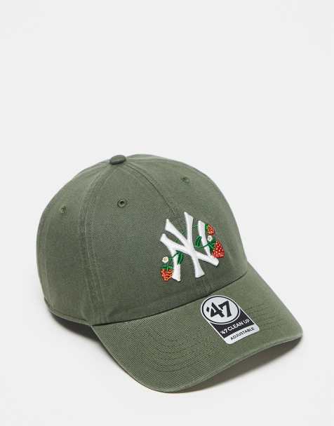 47 Brand – NY Yankees Clean Up – Baseballkappe in Khaki mit Erdbeer-Stickerei - view 1