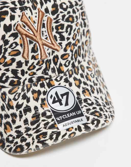 47 Brand NY Yankees clean up cap in all over washed leopard, 2 of 3