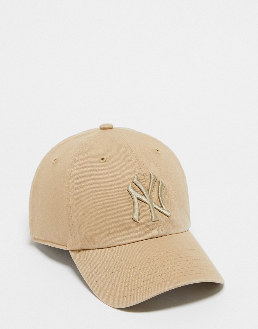 47 Brand NY Yankees clean up cap in tonal beige-Neutral