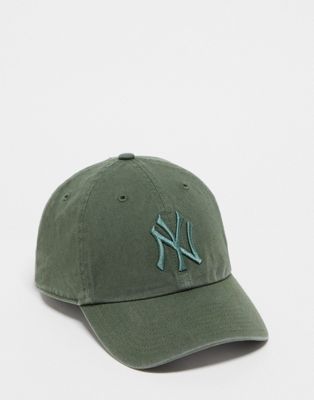 47 Brand NY Yankees clean up cap in washed khaki-Green