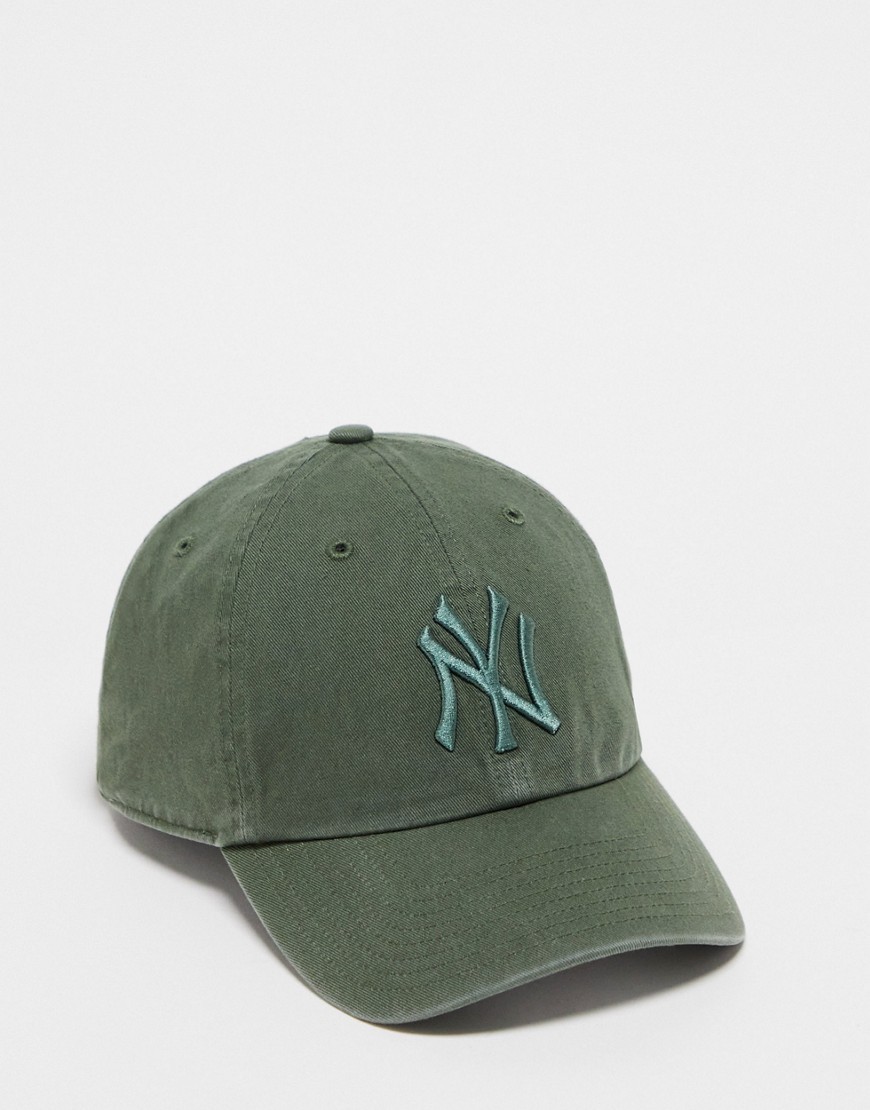 47 Brand NY Yankees clean up cap in washed khaki-Green