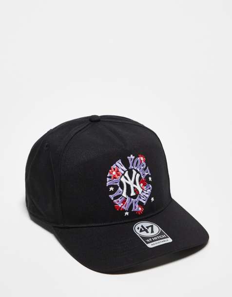 47 Brand NY Yankees clean up cap with contrast embroidery in black - view 1