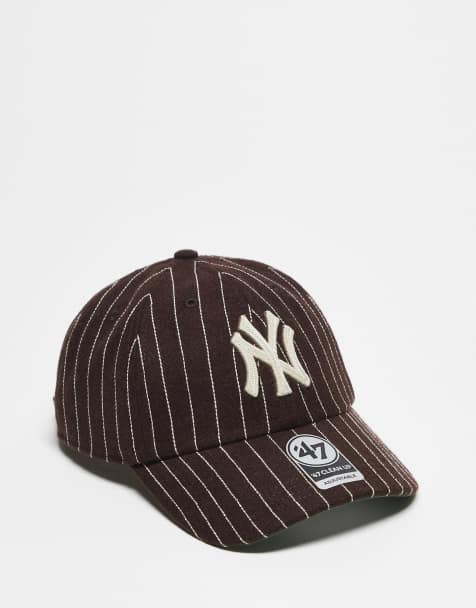 47 Brand NY Yankees clean up cap with contrast stripe detail in brown - view 1