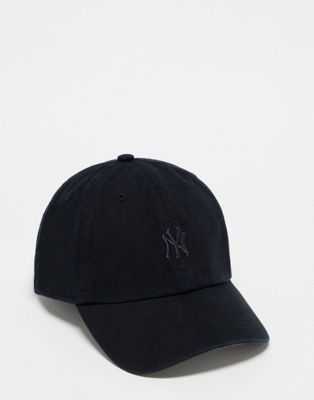 47 Brand NY Yankees clean up cap with mini logo in washed black