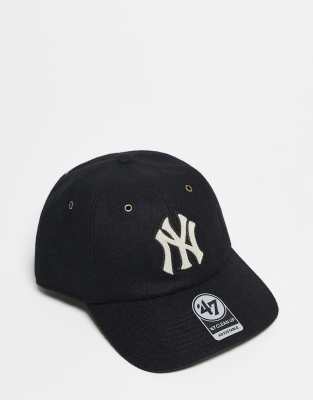 47 Brand - NY Yankees - Clean Up - Casquette avec broderie de qualité supérieure - Noir