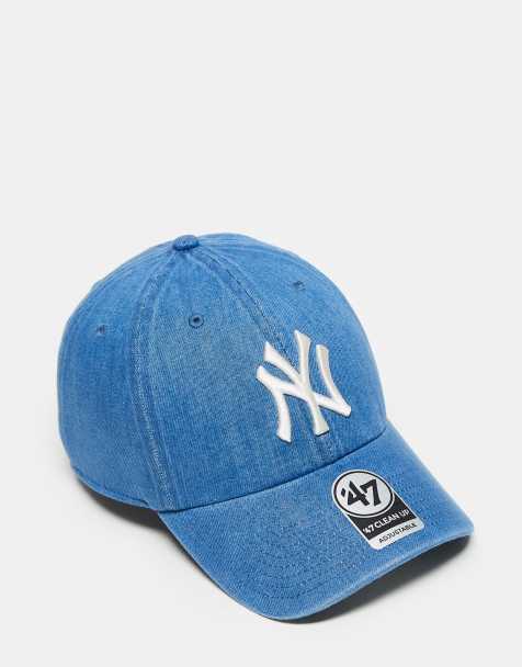 47 Brand – NY Yankees Clean Up – Denim-Baseballkappe in Mittelblau - view 1