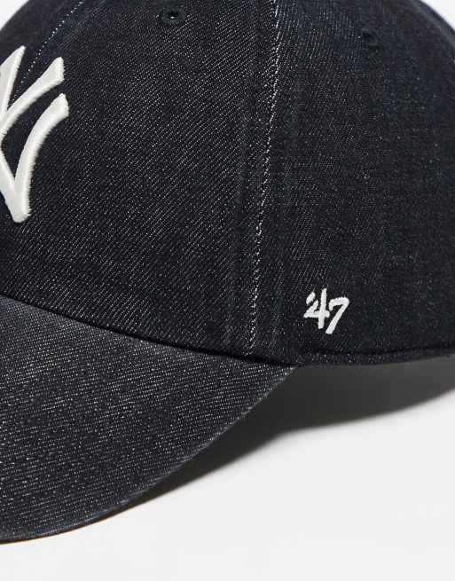 47 Brand – NY Yankees Clean Up – Denim-Baseballkappe in Schwarz, 2 von 3