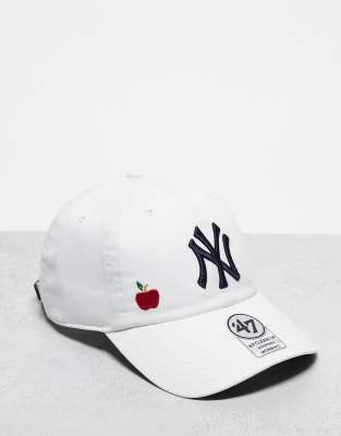 47 Brand - NY Yankees Clean Up - Kappe in Weiß mit kontrastierender Stickerei