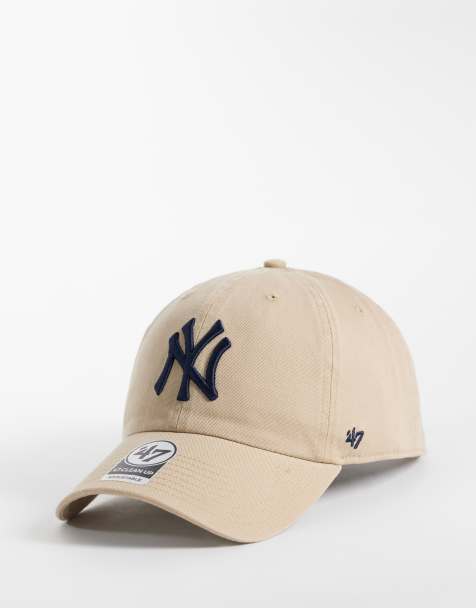 47 Brand NY Yankees Clean Up-pet met contrasterend logo in beige/marineblauw - view 1
