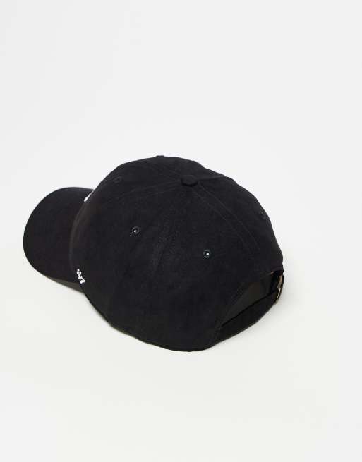 47 Brand NY Yankees clean up suede look cap in black, 3 of 3