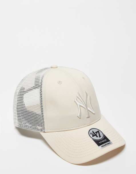 47 Brand – NY Yankees Clean Up – Trucker-Kappe in Beige mit kontrastierendem Logo - view 1