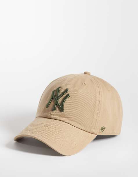 47 Brand NY Yankees contrast logo clean up cap in beige/khaki - view 1