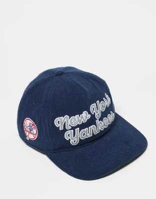 47 Brand - NY Yankees - Cord-Kappe in Marineblau mit Schriftzug