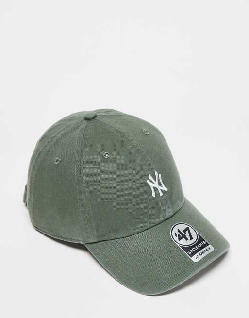 47 Brand – NY Yankees – Czapka z daszkiem i małym logo w kolorze khaki z efektem sprania
