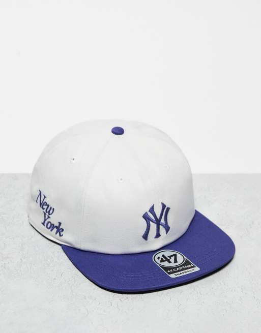 47 Brand – NY Yankees – Czapka z prostym daszkiem w kolorach złamanej bieli i niebieskim