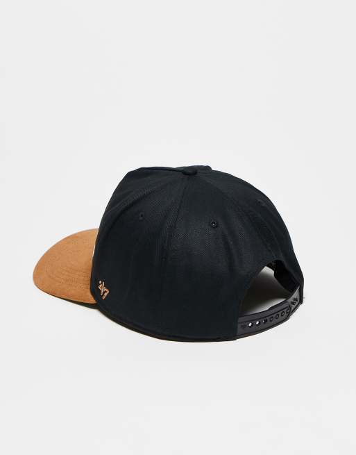 47 Brand NY Yankees hitch baseball cap in black and brown with suede peak, 3 of 3