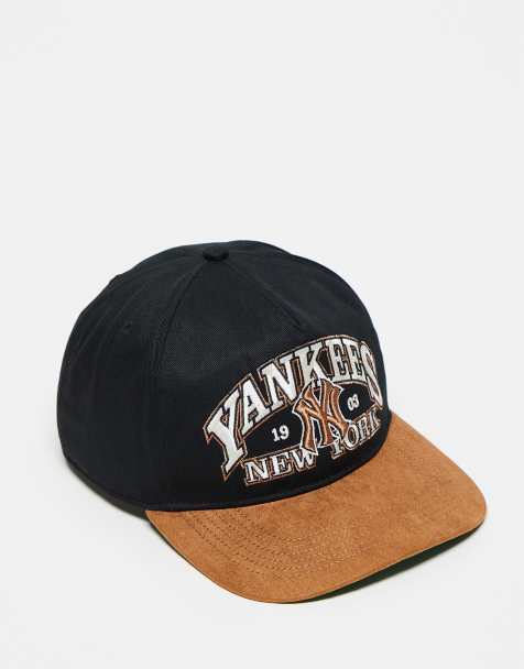 47 Brand – NY Yankees – Hitch – Svart och brun baseballkeps med skärm i mocka - view 1