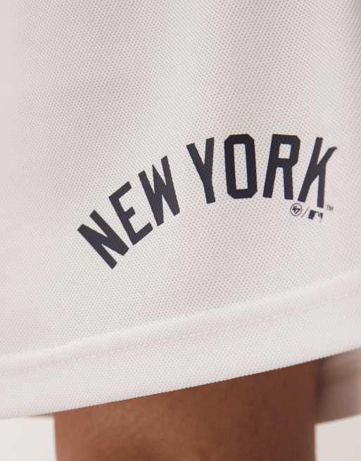 47 Brand - NY Yankees - Hvide/sorte shorts med logoprint, 2 af 5