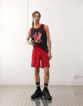 [47 Brand] 47 Brand NY Yankees imprint logo singlet in black/red-Multi M Multi