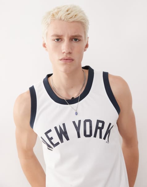 47 Brand NY Yankees imprint logo vest in white - view 1