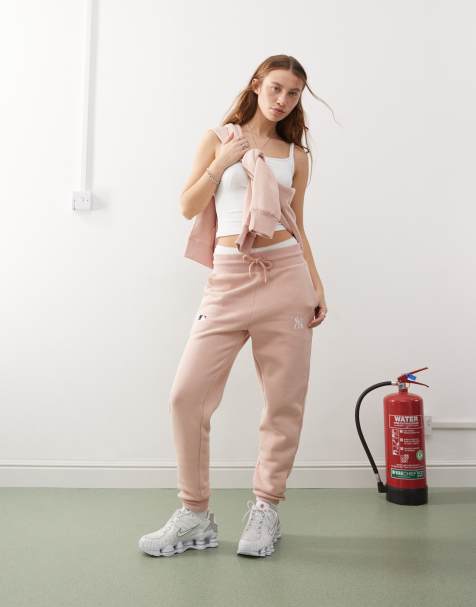 47 Brand - NY Yankees - Joggers color malva polvere con logo piccolo in coordinato - view 1