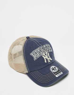 47 Brand - NY Yankees - Kappe in gewaschenem Blau mit Rückseite aus Mesh