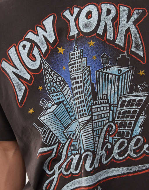 47 Brand - NY Yankees - Koksgrå T-shirt med grafisk print, 3 af 4