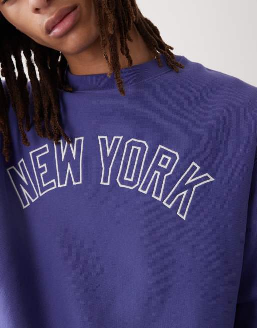 47 Brand - NY Yankees - Marineblå sweatshirt med logoprint, 4 af 4