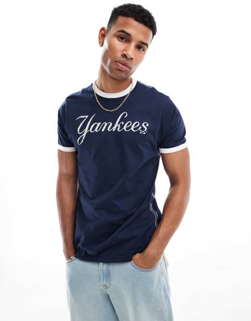 47 Brand - NY Yankees - Marineblå T-shirt med skrift 