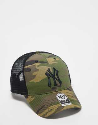 47 Brand NY Yankees mesh back cap in camo-Multi φωτογραφία