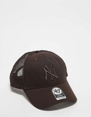 47 Brand 47 Brand NY Yankees mesh back cap in chocolate-Brown