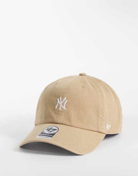47 Brand NY Yankees mini logo clean up cap in beige - view 1