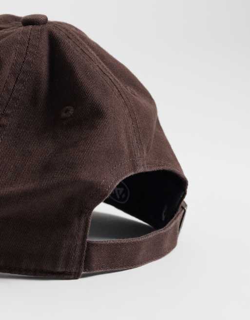 47 Brand NY Yankees mini logo clean up cap in brown, 3 of 3