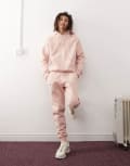 [47 Brand] 47 Brand NY Yankees mini logo hoodie in dusty mauve (part of a set)-Neutral S Dusty mauve
