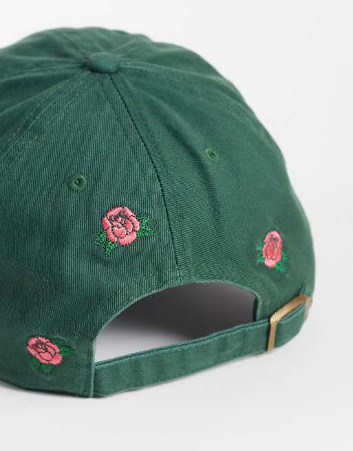 47 Brand – NY Yankees – Mörkgrön keps med utspridda broderade rosor och logga, 2 av 3