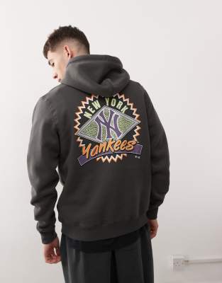 47 Brand 47 Brand NY Yankees motif back hoodie in black