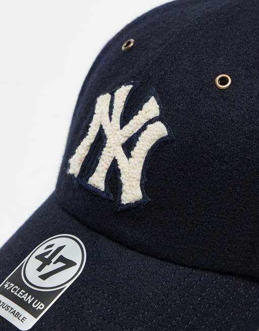 47 Brand NY Yankees motif clean up cap in navy | ASOS