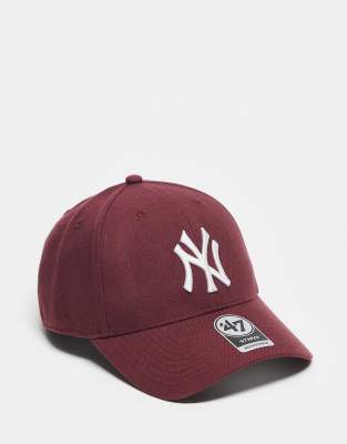 47 Brand 47 Brand NY Yankees mvp cap in burgundy-Brown