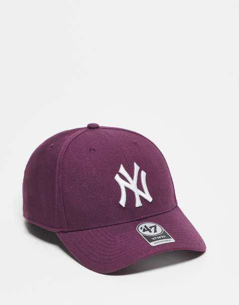 47 Brand NY Yankees mvp cap in washed plum - view 1