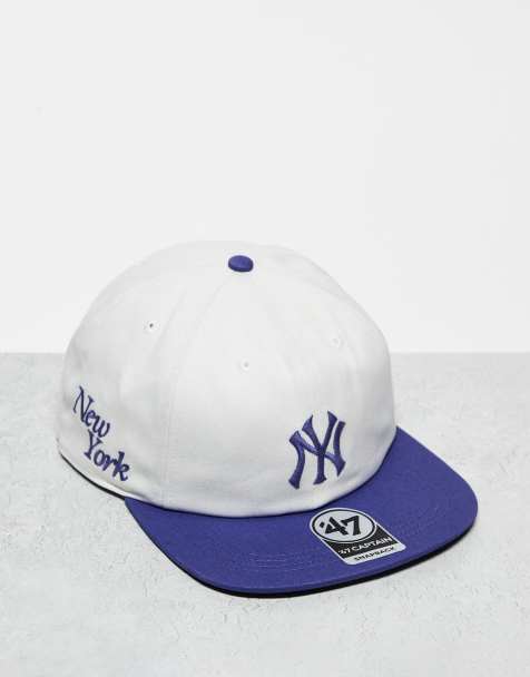 47 Brand – NY Yankees – Naturvit, blå, figurnära keps med rak skärm - view 1