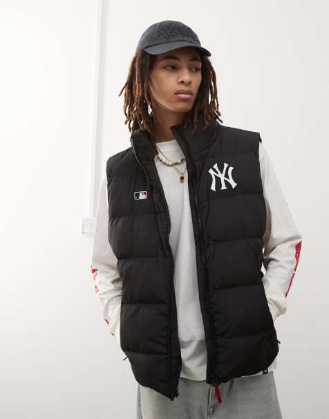47 Brand NY Yankees padded hooded gilet in black - view 1