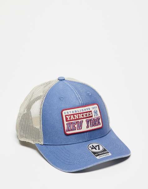47 Brand NY Yankees patch detail trucker cap in blue - view 1