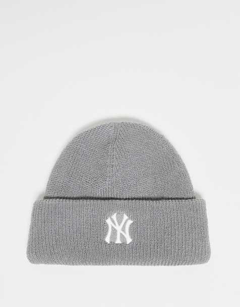47 Brand NY Yankees ribbed cuff knit beanie in grey - view 1