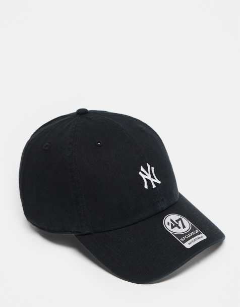 47 Brand - NY Yankees - Sort forvasket kasket med enkelt snit og mini-logo - view 1