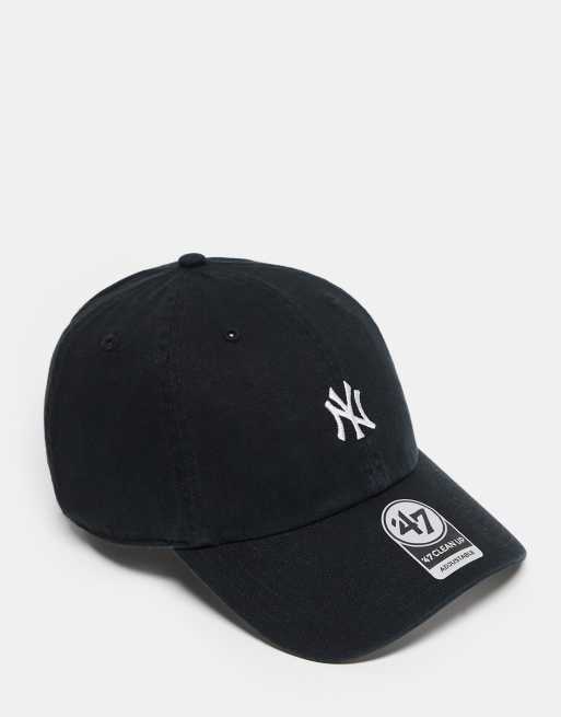 47 Brand - NY Yankees - Sort forvasket kasket med enkelt snit og mini-logo