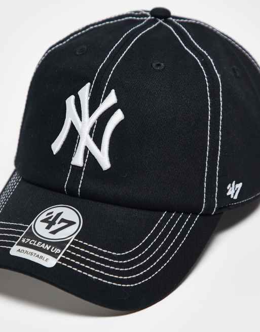 47 Brand - NY Yankees - Sort kasket med kontrasterende sømdetaljer, 2 af 3