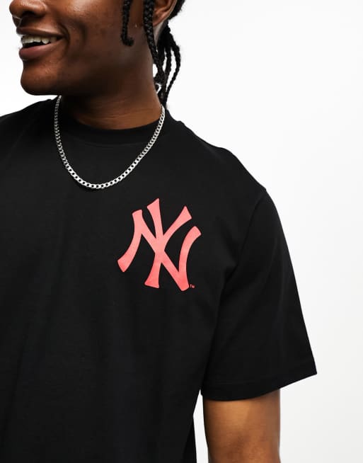 47 Brand NY Yankees t-shirt in black with chest and back print