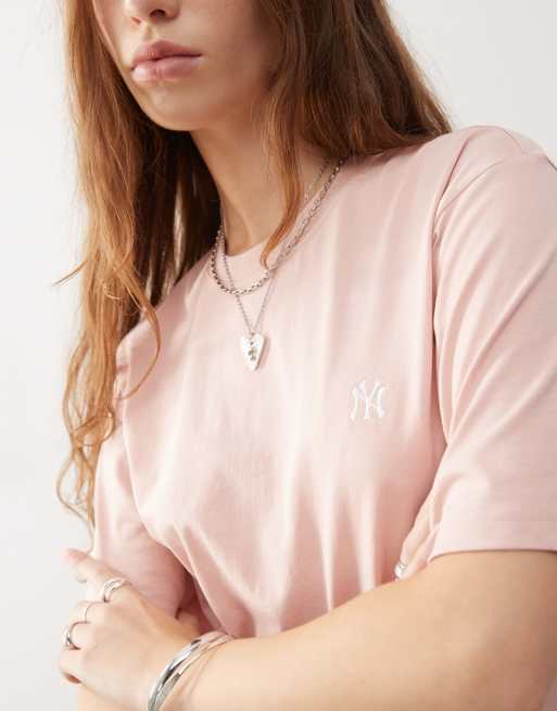 47 Brand - NY Yankees - T-shirt mini malva polvere, 3 di 4
