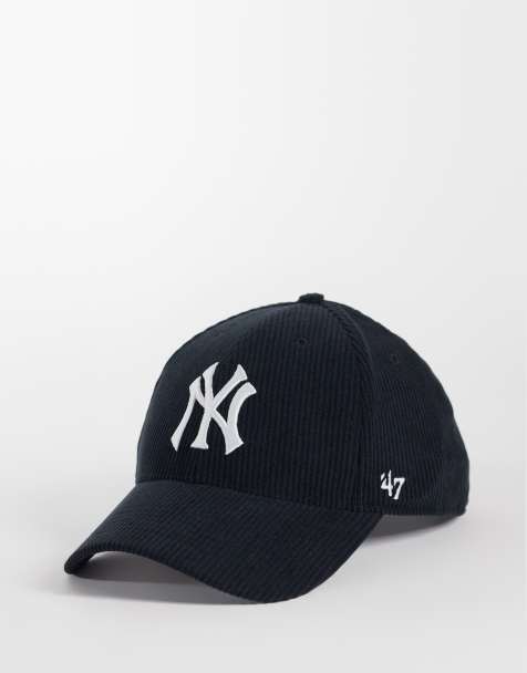 47 Brand NY Yankees thick cord cap in black - view 1