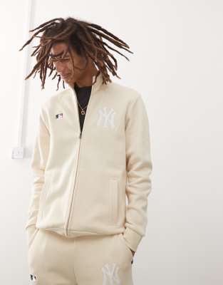 47 Brand 47 Brand NY Yankees track jacket co-ord in sand-Neutral